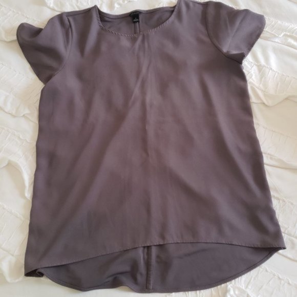 Grey Ann Taylor Short Sleeve Blouse - Picture 1 of 3